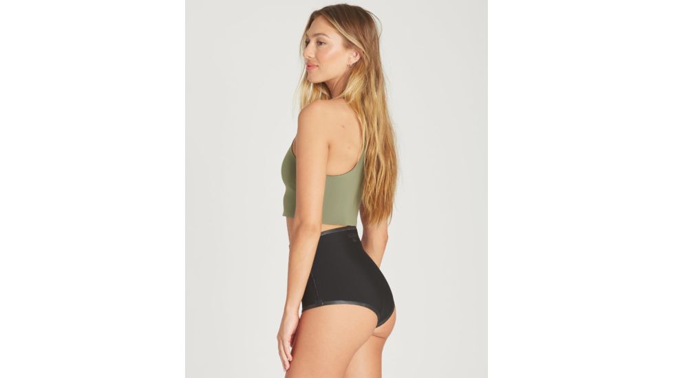 Billabong Sleeveless Sea Crop - Swim Top - Womens, Black Olive, Medium, JWSHTBHT-BOL-M