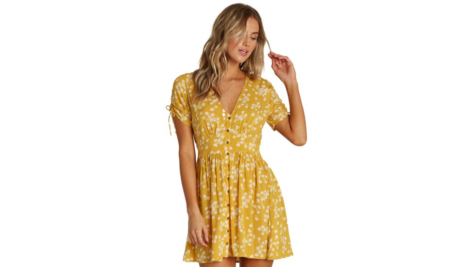 Billabong Twirl Twist Dress - Womens, Burnt Gold, Small, JD04VBTW-BUG-S