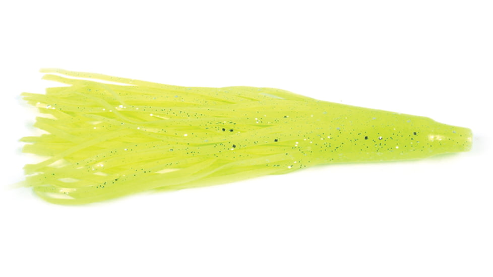 Billfisher Tuna Tail Skirt 6", Chartreuse/Silver Flake, 2/Pack, TT62-CHT