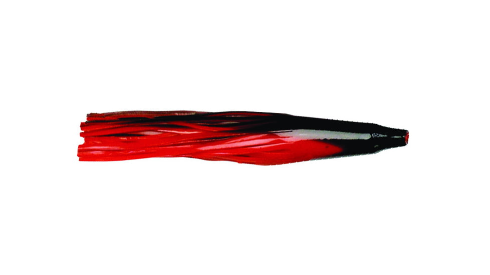 Billfisher Tuna Tail Skirt, 6", Red/Black, 10/Pack, TT610-RBK