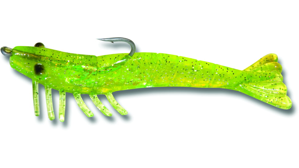 Billy Bay Halo Magnum Shrimp, 1/4 oz, Chartreuse Sparkle 3/Pack, 772-4-3-77