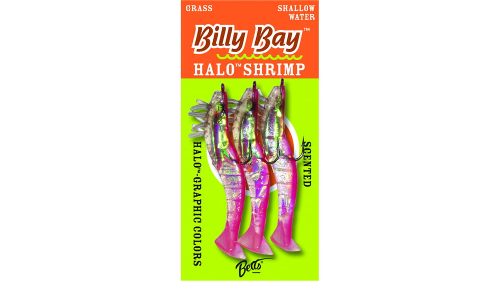 Billy Bay Halo Magnum Shrimp, 1/4 oz, Pink, 3/Pack, 772-4-3-4