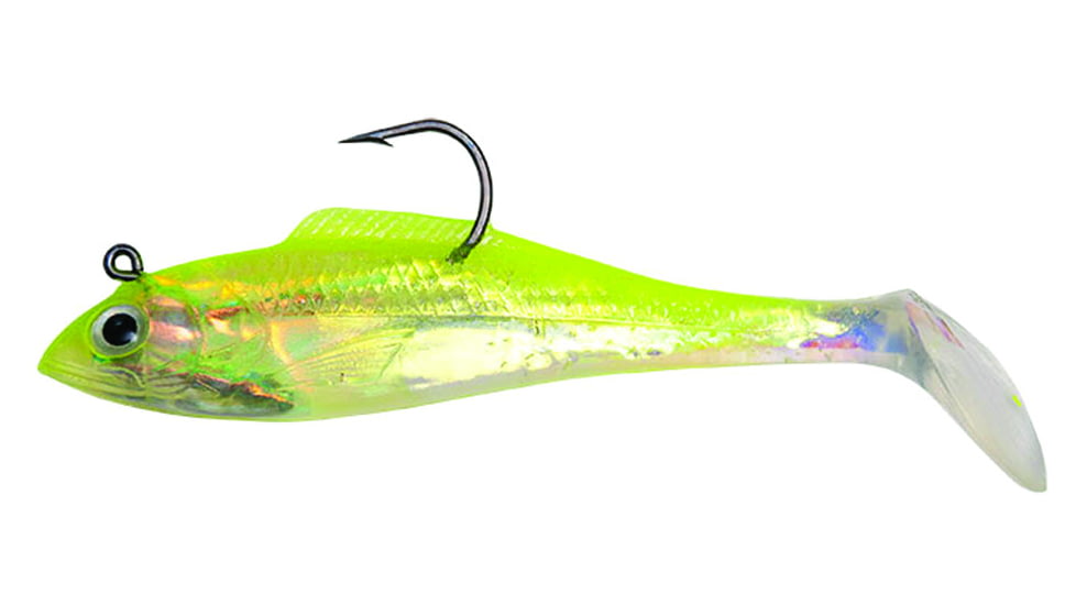 Billy Bay Halo Shad, 1/2 oz, Chartreuse, 3/Pack, 888-2-3-10