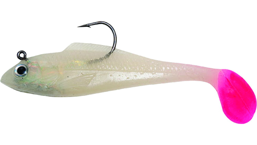 Billy Bay Halo Shad, 1/2 oz, Glow/Pink Tail, 3/Pack, 888-2-3-82