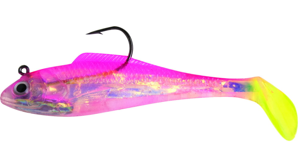 Billy Bay Halo Shad 1/8 oz Pink/Chartreuse Tail 3/pk, 888-8-3-41