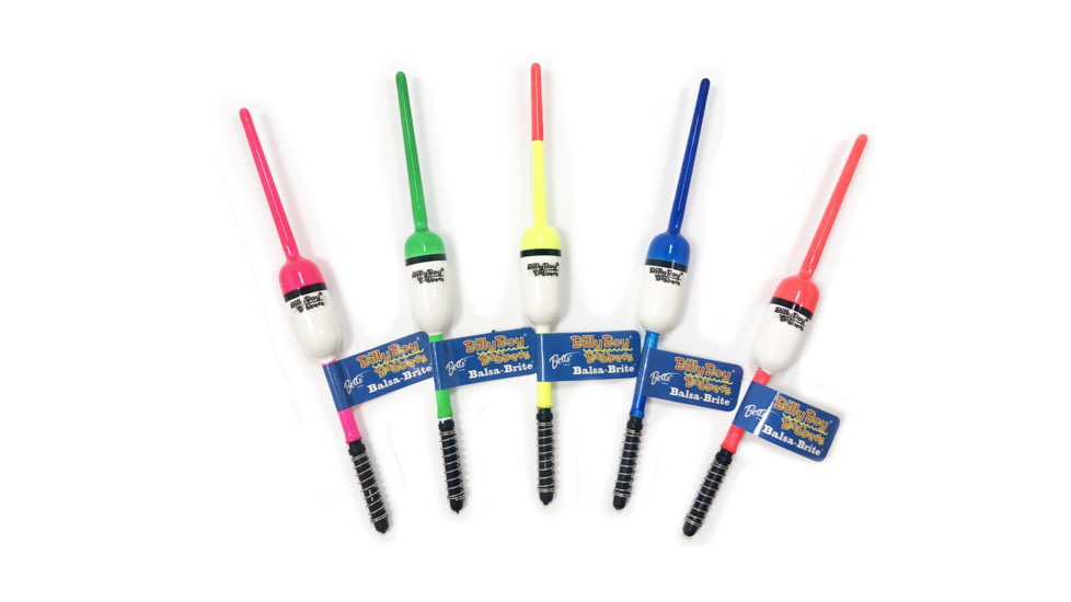 Billy Boy Bobbers Balsa Spring Unweighted Pencil, 18 Pack, Assorted Brite, 1/2in, 320-SS-B