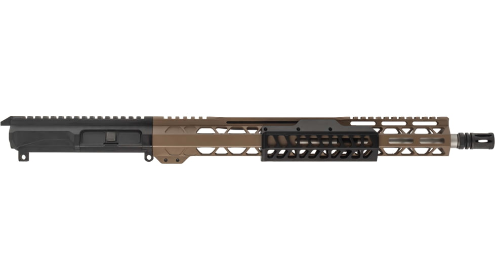Bilson Arms BA-15FC Pump Style Forward Charging Upper Assembly, 5.56mm/.223 Remington, 24.5in, 16in, 1-7 Twist, 1/2-28, Free-Float, A2 Birdcage, Cerakote/Anodized, FDE/Black, ARUFSFN1001