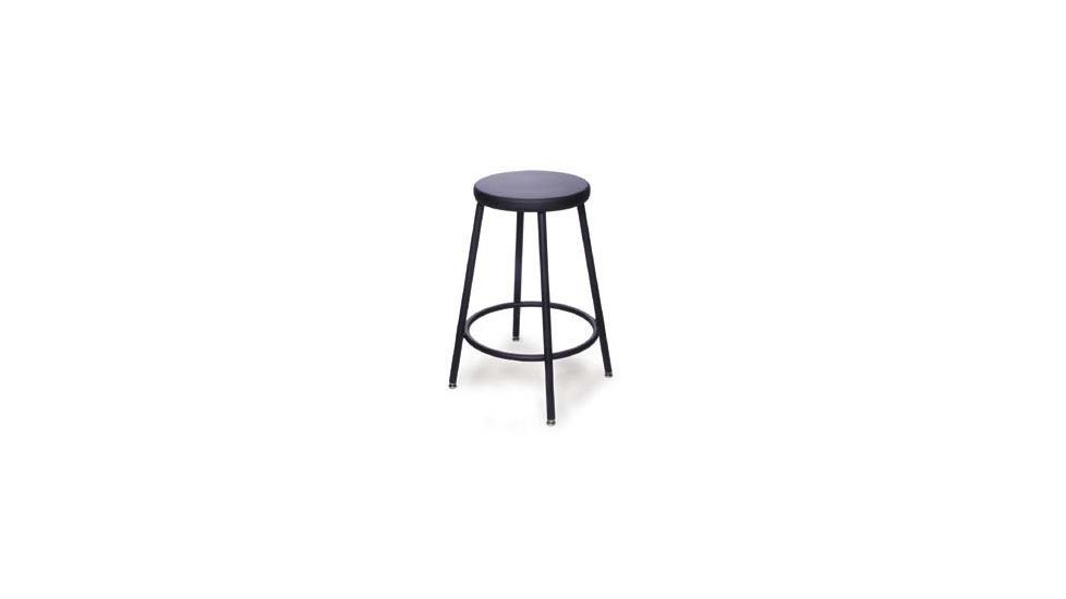 Bio Fit Stool Lab Steel Black 24IN AJ24-06