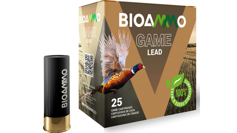 BioAmmo Lead Target 20 Gauge 1 oz 2-3/4in Shotgun Ammo, 25 Round, 8, ZL2880