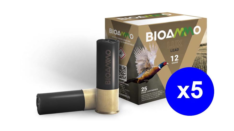 BioAmmo LUX Hunt 12 Gauge 1 1/8oz 2.75in 7 Lead Shot Centerfire Shotgun Ammo, 125 Rounds