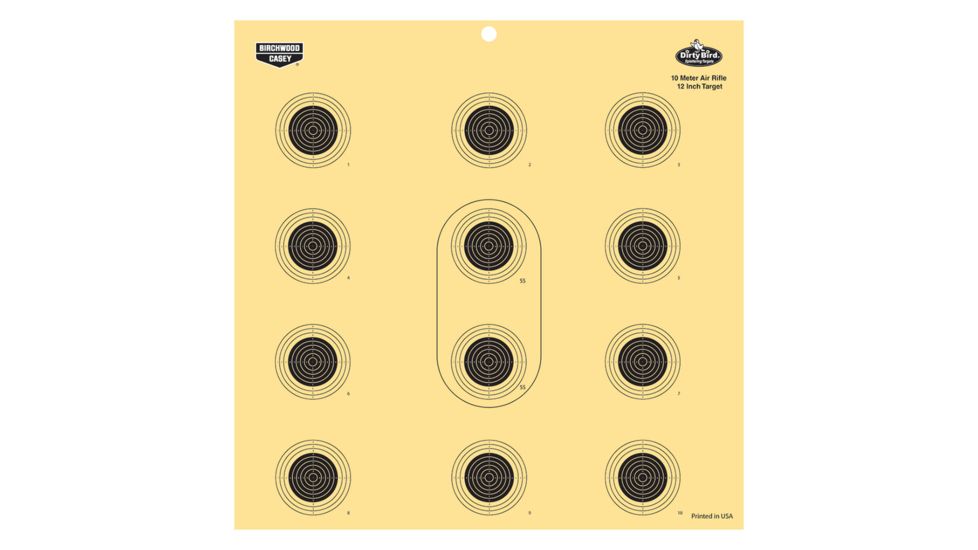 Birchwood Casey 35024 Dirty Bird Air Rifle Target 12 12 Pack, BC-35024