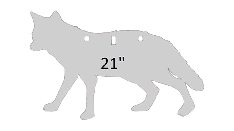 Birchwood Casey AR500 Gong, Coyote Silhouette Target, 3/8in, 3-Hole, White, BC-47711
