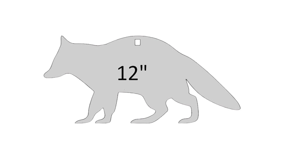 Birchwood Casey AR500 Gong, Racoon Silhouette Target, 3/8in, 1-Hole, White, BC-47710