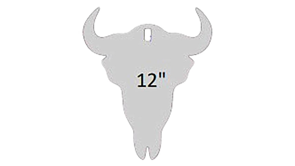 Birchwood Casey AR500 Gong, Skull Silhouette Target, 3/8in, 1-Hole, White, BC-47719