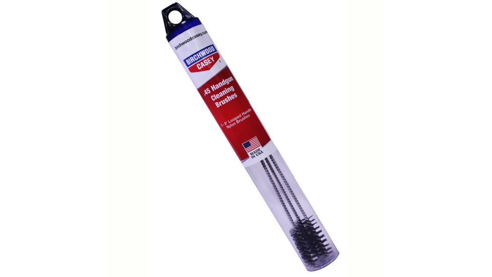 Birchwood Casey BWC Handgun Looped Nylon Cleaning Brushes Three Per Tube .44/.45