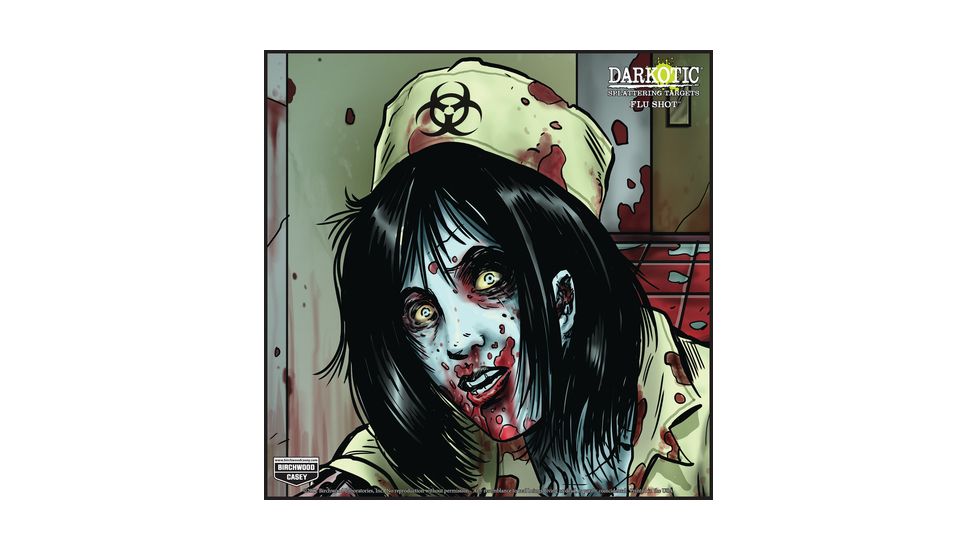 Birchwood Casey Darkotic Humanoid Adhesive Targets 12 Inch Flu Shot 5 Per Package