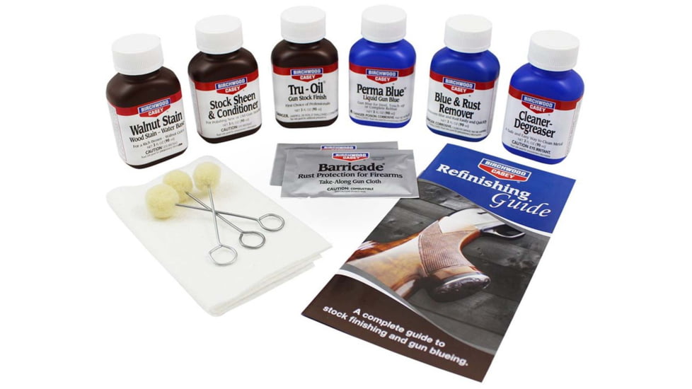 Birchwood Casey Deluxe Perma Blue &amp; Liqiud Gun Blue &amp; Tru-Oil Complete Finishing Set, BC-20001