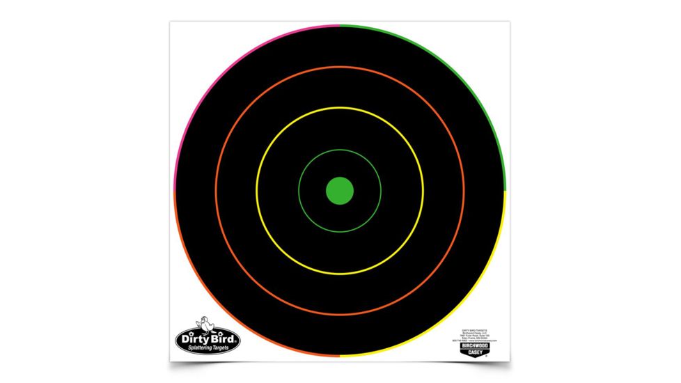 Birchwood Casey Dirty Bird Multi-Color Targets Indoor/Outdoor Use Twelve Inch Pack of Ten, BC-35830