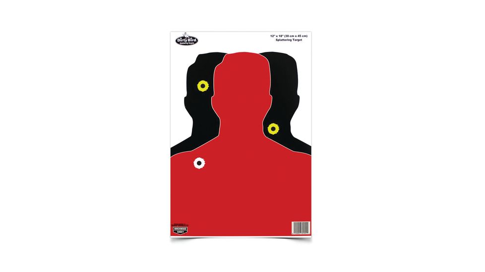 Birchwood Casey Dirty Bird Silhouette III Splattering Paper Target 12x18 Inch 100 Per Pack