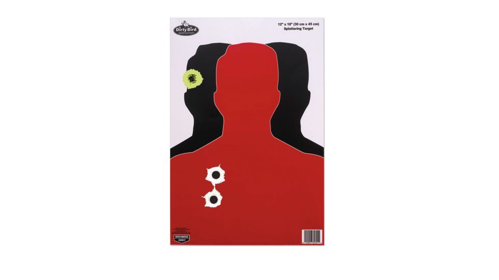Birchwood Casey Dirty Bird Silhouette III Splattering Paper Target 12x18 Inch 8 Per Pack, BC-35708