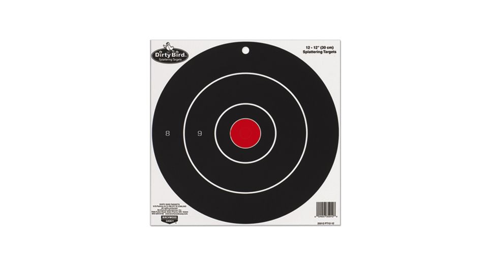 Birchwood Casey Dirty Bird Splattering Targets 12 Inch Bullseye - Pack of 12, BC-35012