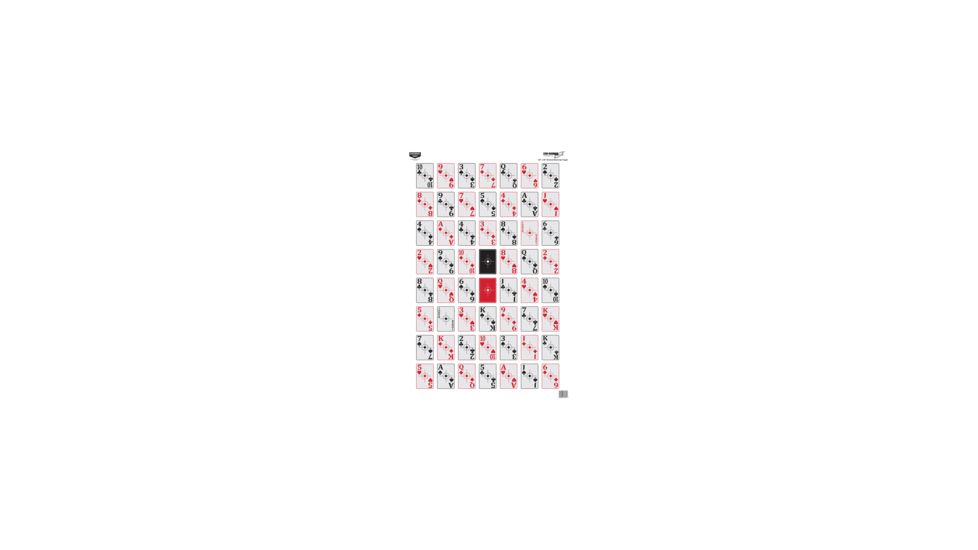 Birchwood Casey Eze-Scorer 52-Card Shoot-Up 23in. x 35in. Target, BC-37026