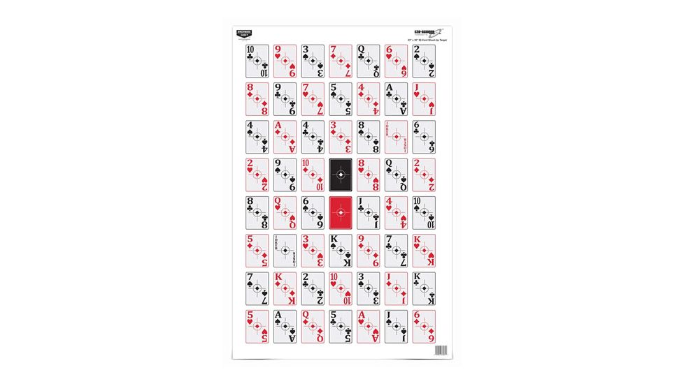 Birchwood Casey Eze-Scorer 52-Card Shoot-Up 23in. x 35in. Target, BC-37026