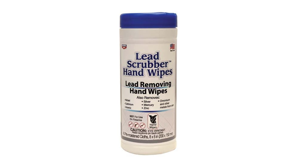 Birchwood Casey Lead Scrubber Hand Wipes, 40 Pre-Moistened Towelettes, BC-32440