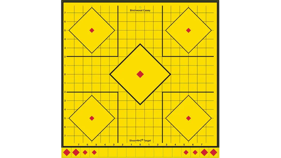 Birchwood Casey LRSIT-5PK Long Range Yellow Self-Adhesive Paper Universal/ 5 Pa