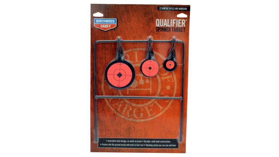 Birchwood Casey Qualifier Spinner Target w/ 3 Bullseye - .22 Rimfire, BC-46322