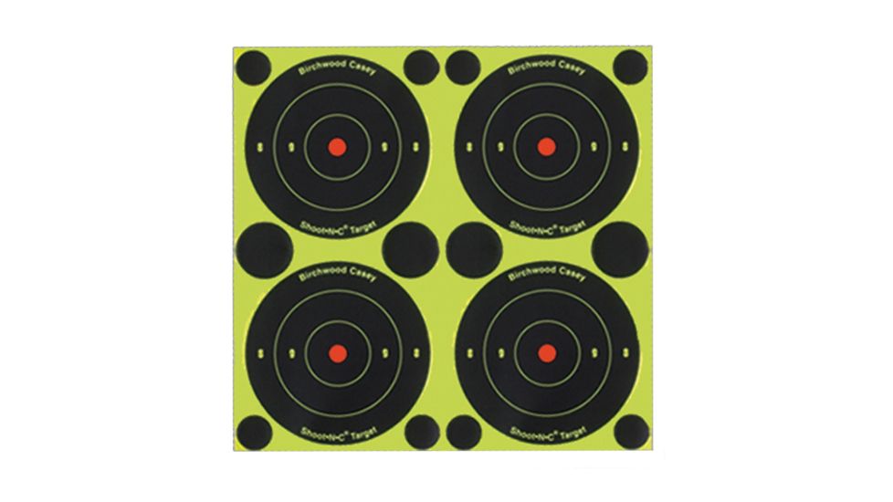 Birchwood Casey Shoot-N-C 3in Round Bullseye Targets - 48 Pack, BC-34315