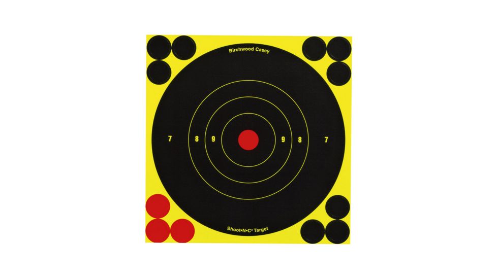 Birchwood Casey Shoot-N-C 6 Round Bullseye Targets - Pack of 60 w/ 240 Pasters, BC-34550
