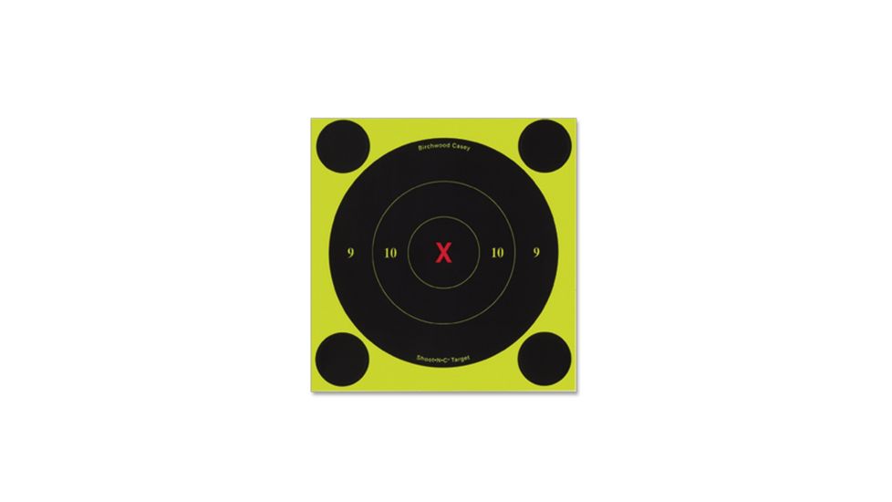 Birchwood Casey Shoot-N-C 6in Round X-Bullseye Targets - 60 Pack w/ 240 Pasters, BC-34560