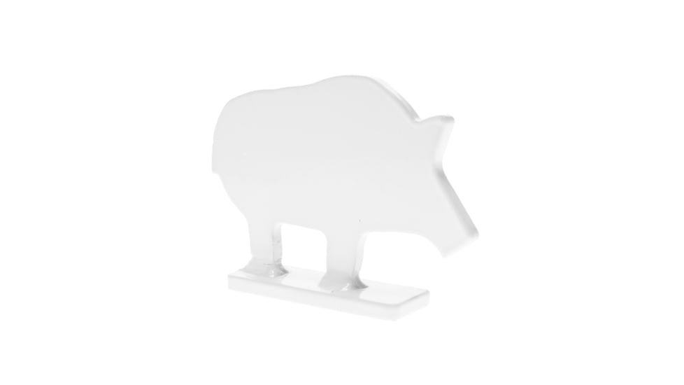 Birchwood Casey Silhouette Knock Over Targets, 1/4 Steel Targets, 1/5 Scale, 4 Piece Set, Silver