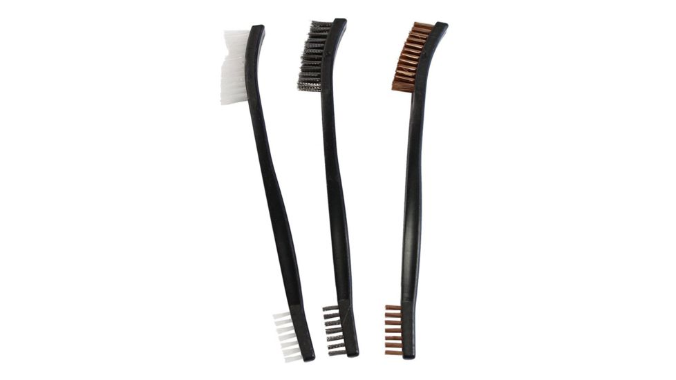 Birchwood Casey Utility Brushes 3-Pack Nylon/Bronze/Stainless Steel, BC-41104