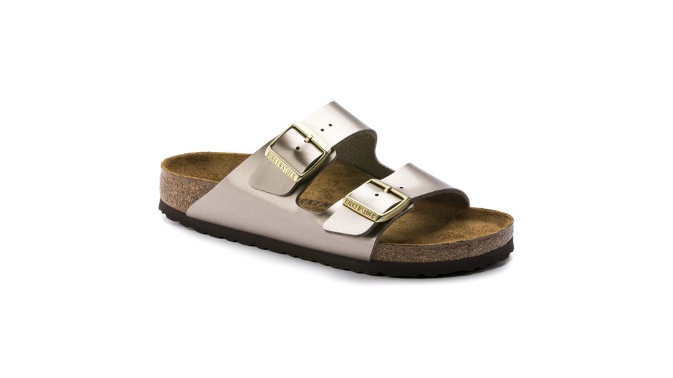 Birkenstock Arizona Birko-Flor Cork-Latex Footbed Sandal, Electric Taupe Burko-Flor, Narrow, 39, 1012972-39