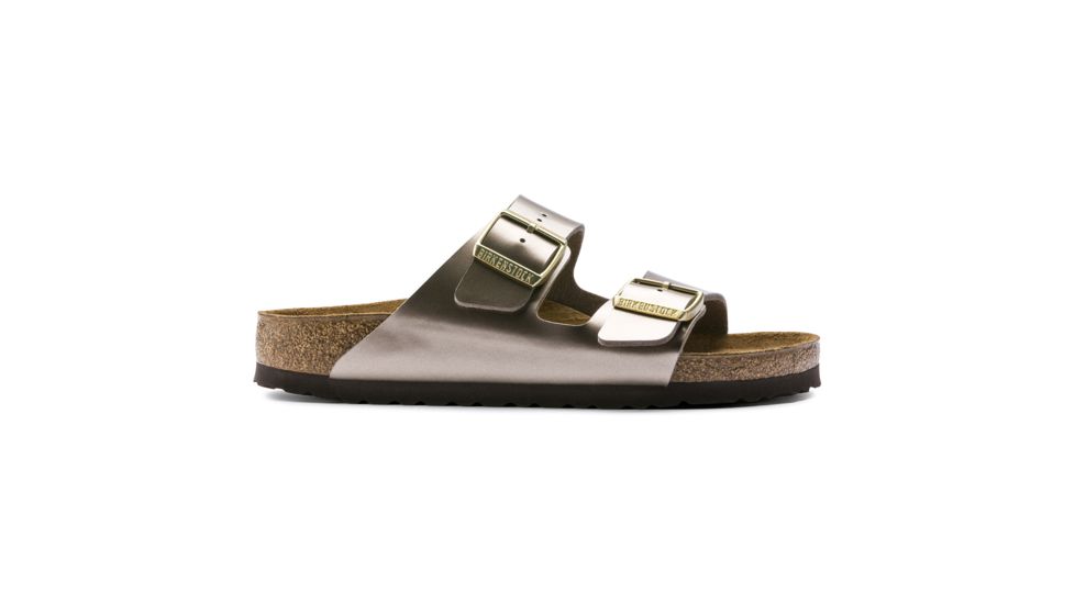 Birkenstock Arizona Birko-Flor Cork-Latex Footbed Sandal, Electric Taupe Burko-Flor, Narrow, 39, 1012972-39