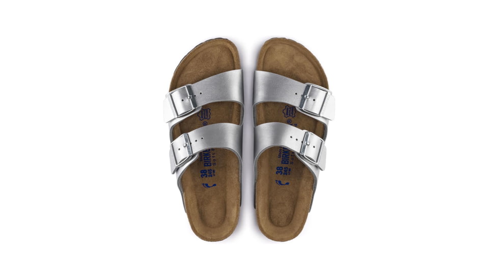 Birkenstock Arizona Birko-Flor Soft Footbed - Women's, Silver, 35 55015-1-35