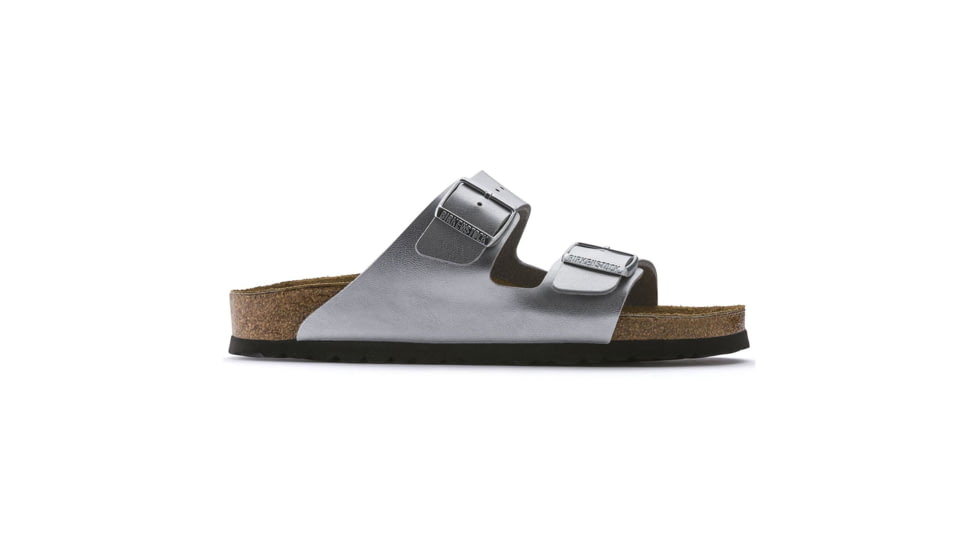 Birkenstock Arizona Birko-Flor Soft Footbed - Women's, Silver, 35 55015-1-35