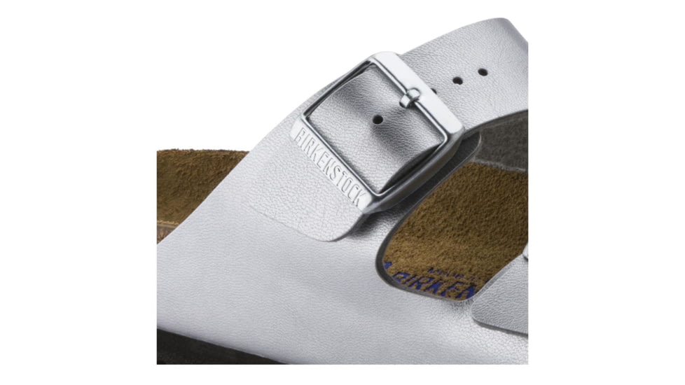 Birkenstock Arizona Birko-Flor Soft Footbed - Women's, Silver, 35 55015-1-35