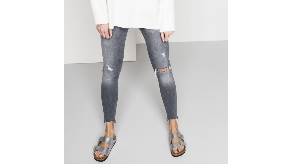 Birkenstock Arizona Birko-Flor Soft Footbed - Women's, Silver, 35 55015-1-35