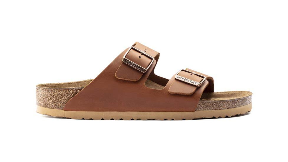 Birkenstock Arizona Leather Sandals - Mens, Antique Pull Up Cognoc, 42, 1015538-R-42