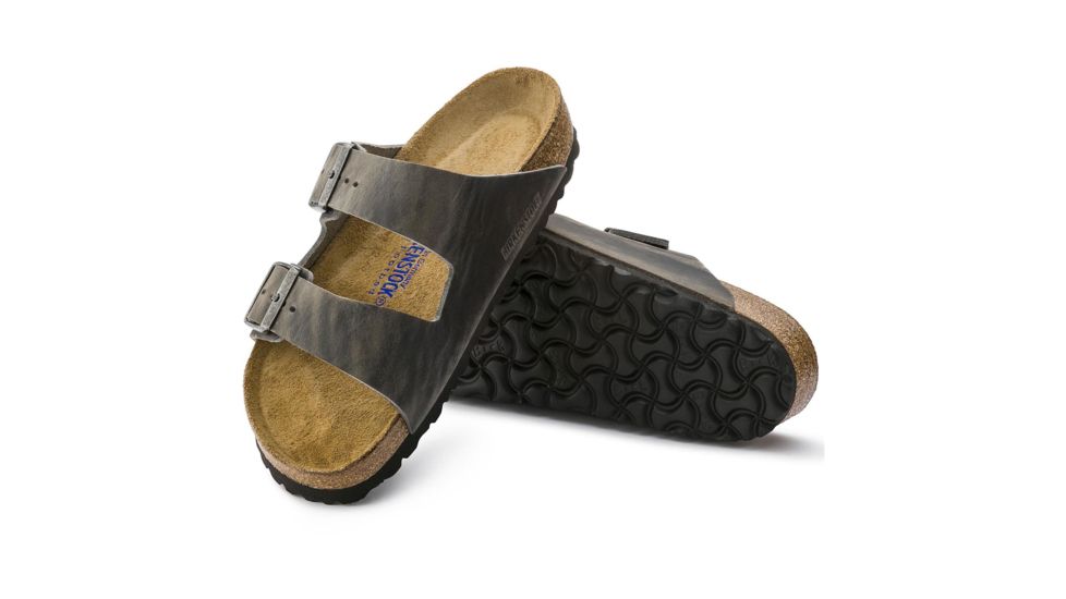 Birkenstock Arizona Oiled Leather Soft Footbed - Men's, Iron, 39 55280-1-39