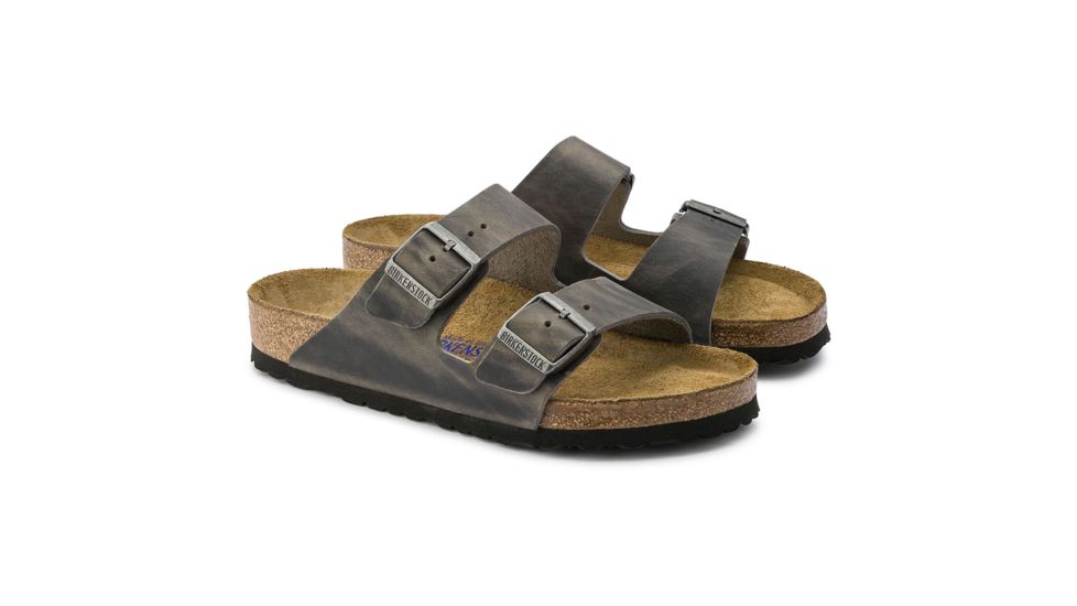 Birkenstock Arizona Oiled Leather Soft Footbed - Men's, Iron, 39 55280-1-39