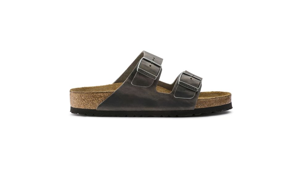 Birkenstock Arizona Oiled Leather Soft Footbed - Men's, Iron, 39 55280-1-39