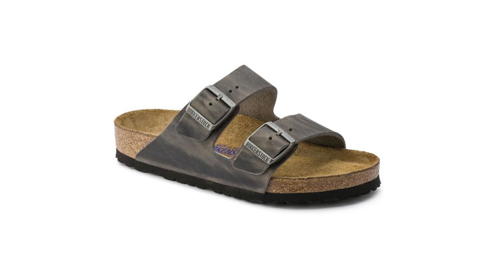 Birkenstock Arizona Oiled Leather Soft Footbed - Men's, Iron, 39 55280-1-39