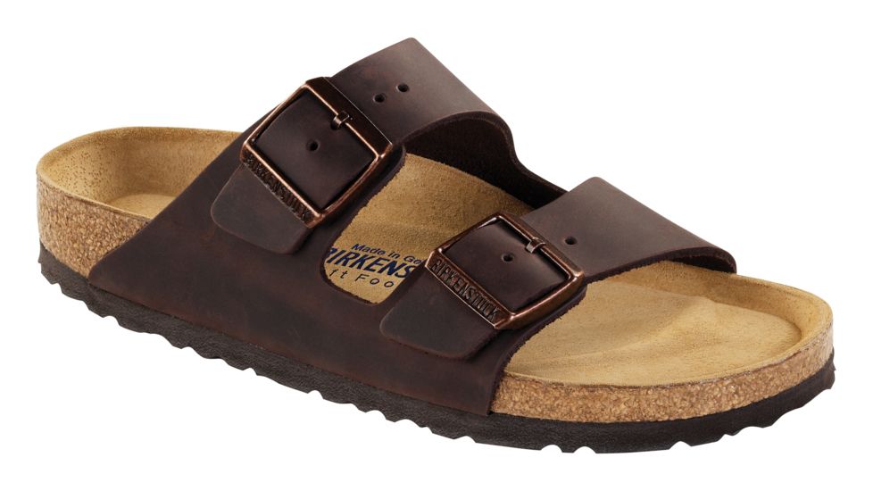 Birkenstock Arizona Oiled Leather Soft Footbed Sandal - Men's-Habana-Medium-46