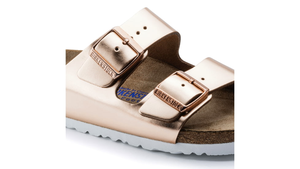 Birkenstock Arizona Soft Footbed Leather Sandals - Womens, Metallic Copper, Medium, 37, 952091-37