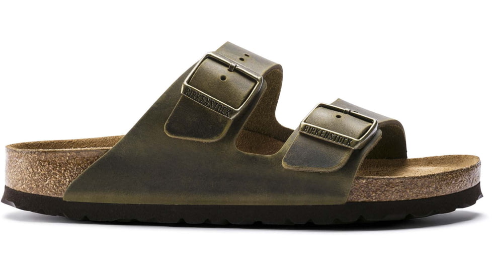 Birkenstock Arizona Soft Footbed Oiled Leather Sandals - Mens, Jade, 41, 1014451-R-41