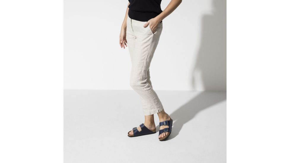 Birkenstock Arizona Soft Footbed Oiled Nubuck Leather Sandals - Womens, Blue Oild Leather, Medium, 45, 1013643-45